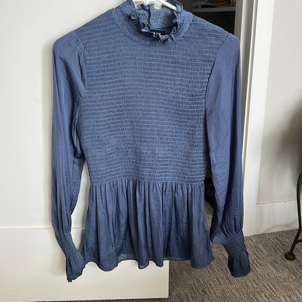 Blue stretch top